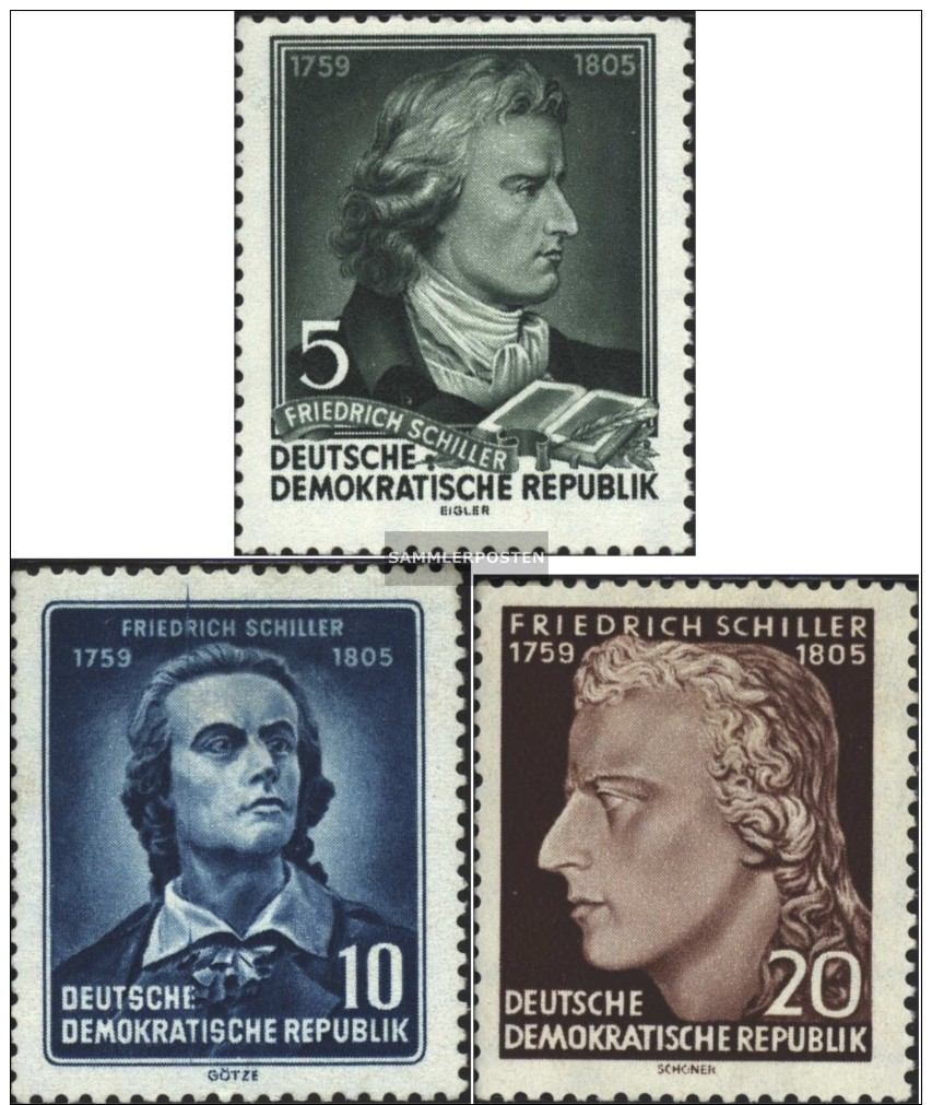 DDR 464A-466A (completa Edizione) MNH 1955 150.Morte Di Schiller - Unused Stamps