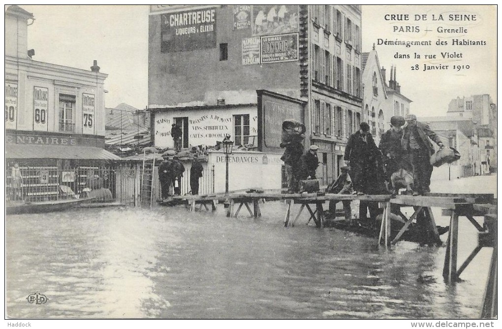 PARIS: LA GRANDE CRUE DE LA SEINE -GRENELLE - Inondations De 1910