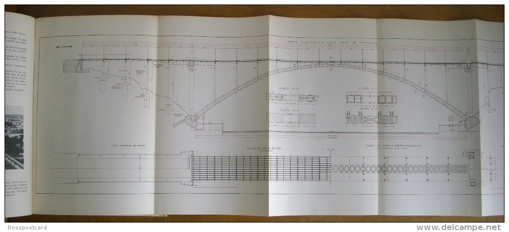 Porto - Gaia - Ponte da Arrábida sobre o Rio Douro, e Seus Acessos (20 scans). Portugal. Arquitectura. Engenharia.