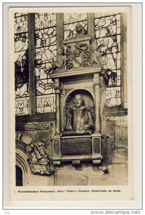 Shakespeare's Monument, Holy Trinity Church, STRATFORD-ON-AVON, Warwickshire,  UK Ca. 1900 - Stratford Upon Avon