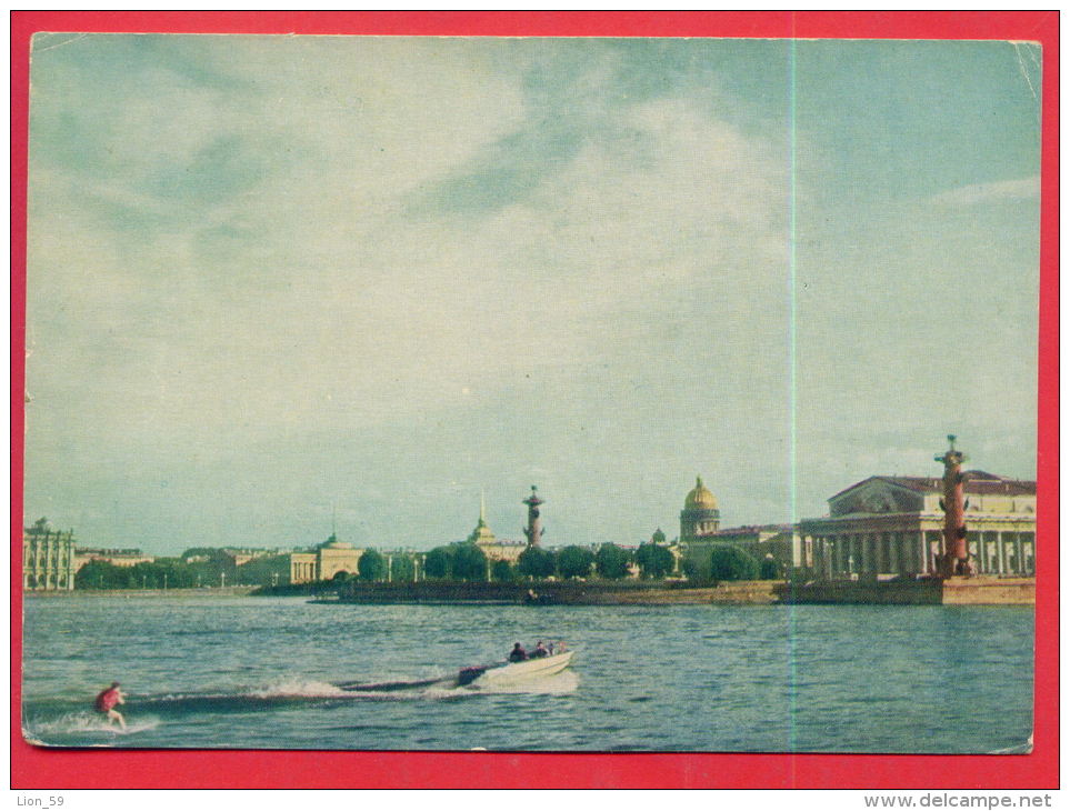 163343 / LENINGRAD -  VASILYEVSKY ISLAND PROMONTORY , Water Skiing Sportart Wasserski  Ski Nautique Russia Russie Russla - Wasserski