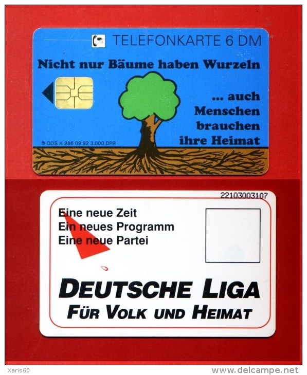 GERMANY: K-286 09/92  "Deutsche Liga" Used. (3.000ex) - K-Series: Kundenserie
