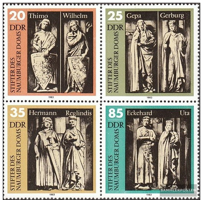 DDR 2808-2811 Quartina (completa Edizione) MNH 1983 Naumburg Dom - Nuovi