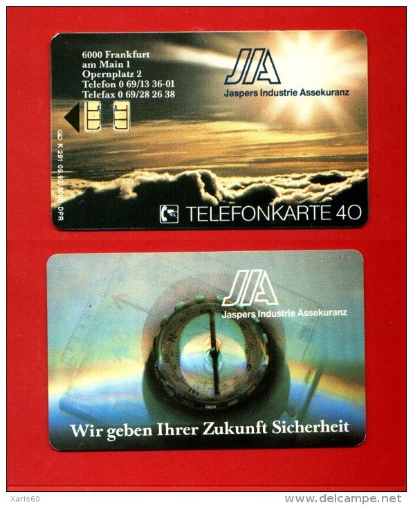 GERMANY: K-291 09/92  "Jaspers Industrie Assekuranz" Used. (3.000ex) - K-Series: Kundenserie