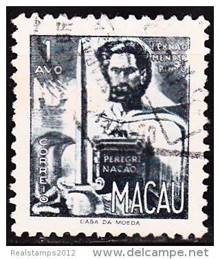 MACAU - 1951,  Vultos Do Oriente,  1 A.  D. 11 1/2   (o)  Afinsa  Nº 355 - Oblitérés