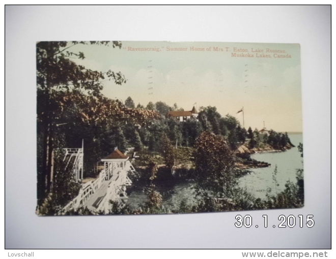 "Ravenscraig", Summer Home Of Mrs.T.Eaton. Lake Rosseau. (4 - 9 - 1910) - Muskoka