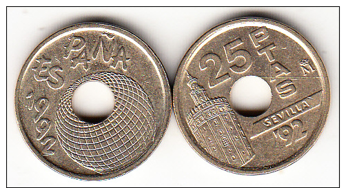 ESPAÑA 1992 .25 Pts.EXPO SEVILLA ´92  NUEVA SIN CIRCULAR. CN4141 - 25 Pesetas