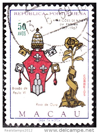 MACAU -1967, Cinquentenário Das Aparições De Nossa Senhora, Em Fátima, 50 A.  D. 12 1/2 X 13 1/2   (o)  MUNDIFIL  Nº 417 - Gebruikt