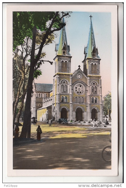 INDOCHINE Indochina - SUD VIETNAM Viet Nam : La Cathédrale Centrale - CPSM Photo Colorisée PF - Vietnam