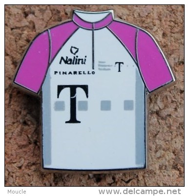 MAILLOT T MOBILE NALINI  BLANC ET ROSE  - CLUB - VELO - CYCLISTE - CYCLISME -   (12) - Radsport