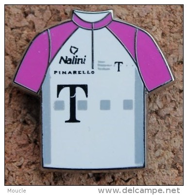 MAILLOT T MOBILE NALINI  BLANC ET ROSE  - CLUB - VELO - CYCLISTE - CYCLISME -   (12) - Cyclisme