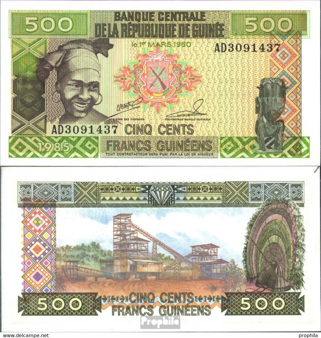Guinea Pick-Nr: 31a Bankfrisch 1985 500 Francs - Guinée
