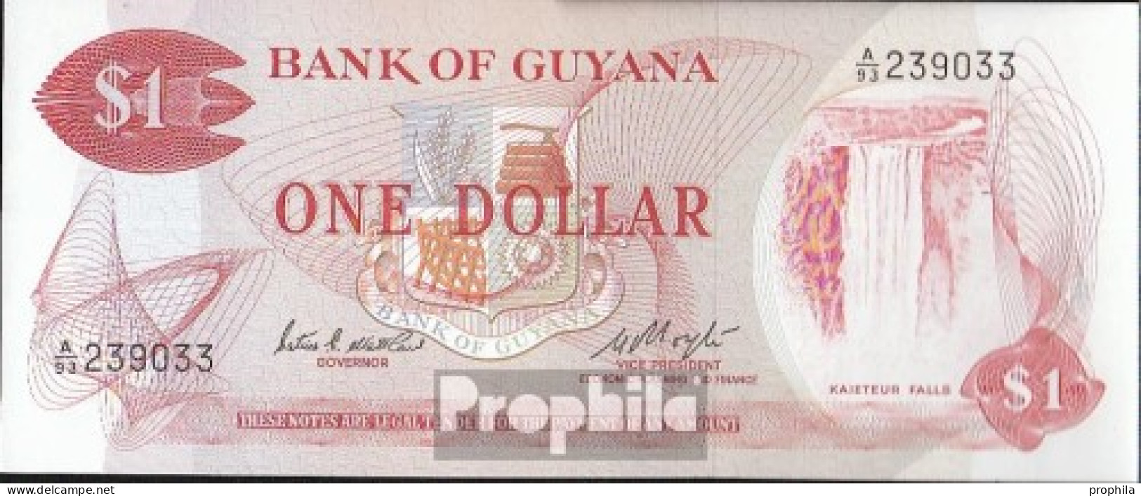 Guyana Pick-Nr: 21e Bankfrisch 1983 1 Dollar - Französich-Guyana