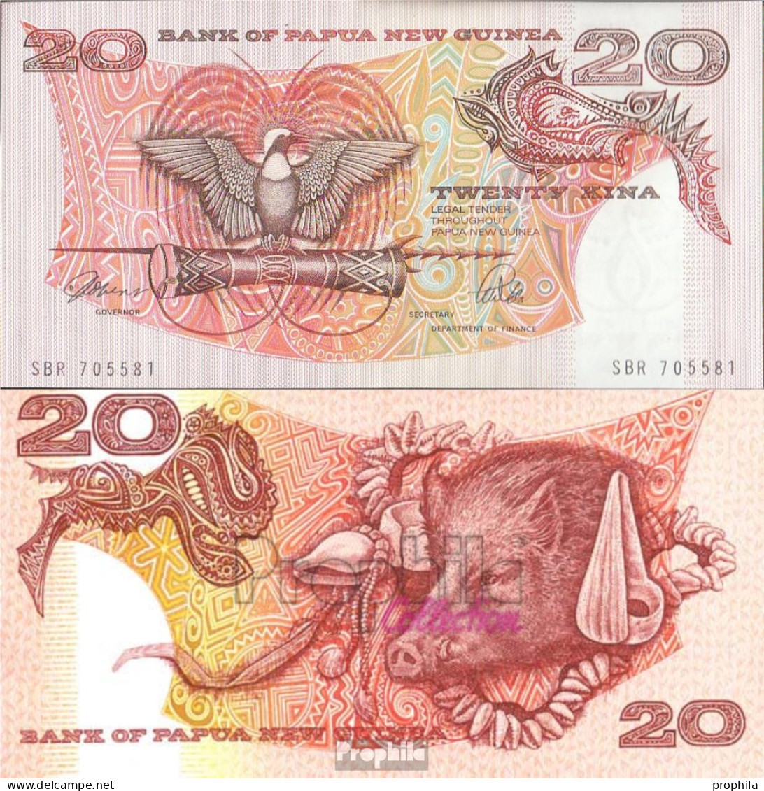 Papua-Neuguinea Pick-Nr: 10a Bankfrisch 20 Kina - Papua New Guinea