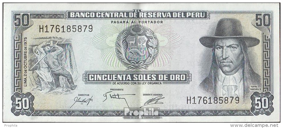 Peru Pick-Nr: 107 Gebraucht (III) 1975 50 Soles Oro - Pérou