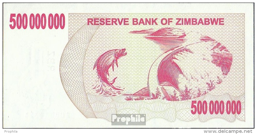 Simbabwe Pick-Nr: 60 Bankfrisch 2008 500 Mio. Dollars - Zimbabwe