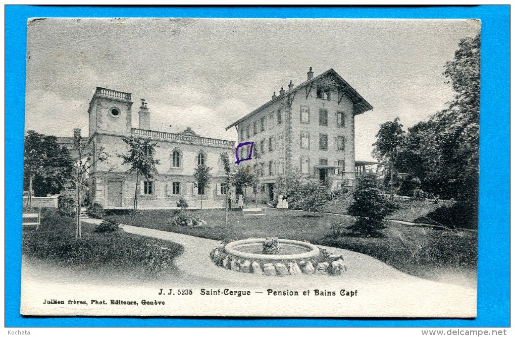 OVA1233, Pension Et Bains Capt, Saint-Cergue, No5235 Circulée 1911 - Saint-Cergue