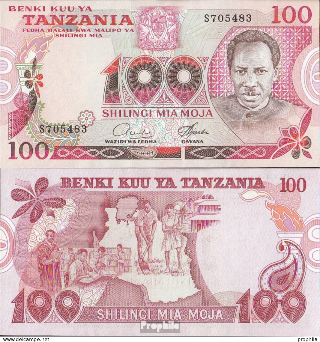 Tansania Pick-Nr: 8a Bankfrisch 1977 100 Shilingi - Tanzanie