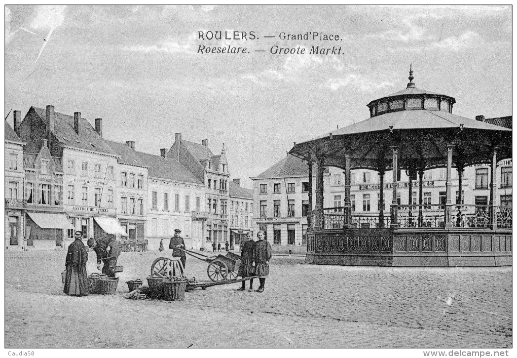 Roulers, Grand'Place. Roeselare, Groote Markt. (kiosque) - Roeselare