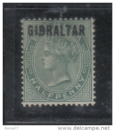 W129 - GIBILTERRA , Vittoria 1/2 Penny  N. 1  * - Gibilterra