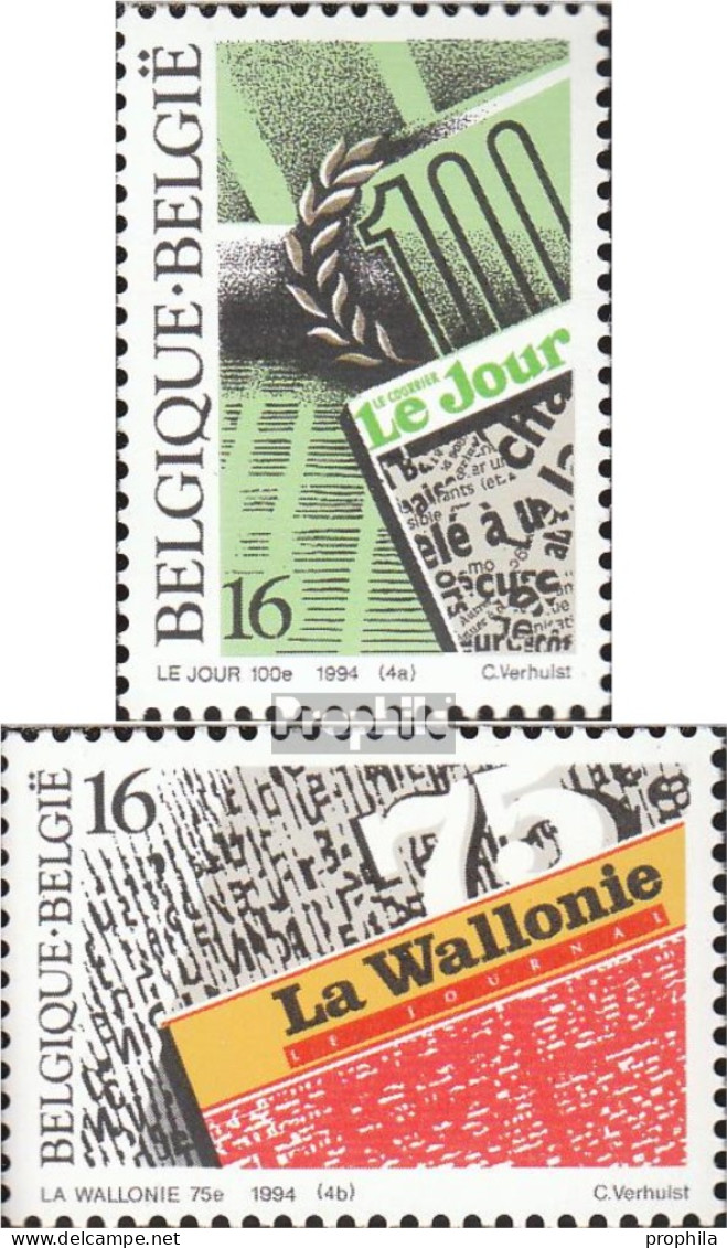 Belgien 2599-2600 (kompl.Ausg.) Postfrisch 1994 Presse - Ungebraucht