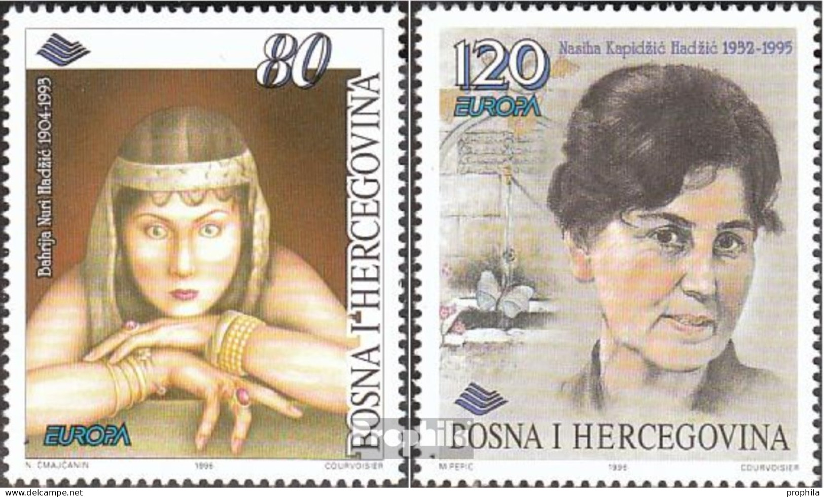 Bosnien-Herzegowina 45-46 (kompl.Ausg.) Postfrisch 1996 Berühmte Frauen - Bosnia And Herzegovina