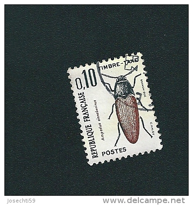 103  Timbre-taxe 1ère Série Des Coléoptères Ampédus Cinnabarinus 0.10 1982 France - 1960-.... Gebraucht