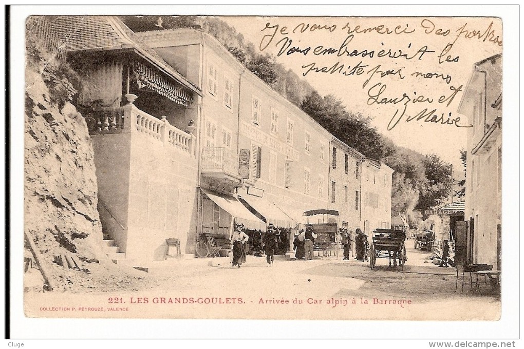 26 - LES GRANDS GOULETS - Arrivée Des Cars Alpins à La Barraque - Les Grands Goulets