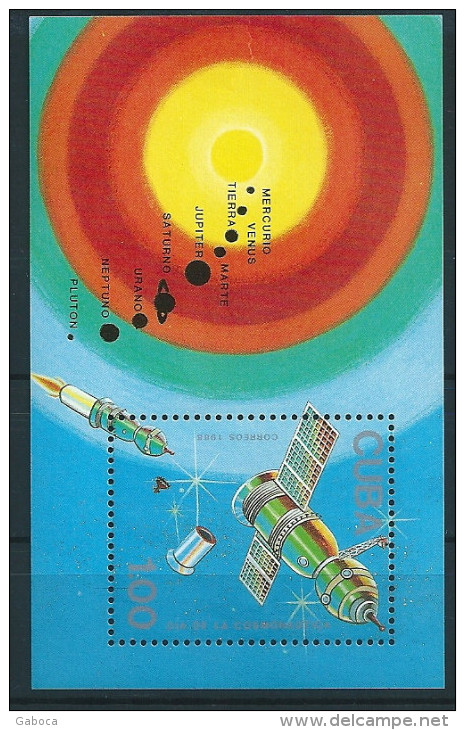 0726 Cuba Space Soyuz Satellite Sun Star Cosmos S/S MNH - América Del Norte