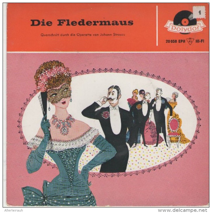 Die Fledermaus :   Operettenquerschnitt Teil 1  /  Teil 2   - Polydor 20 038 - Disco, Pop