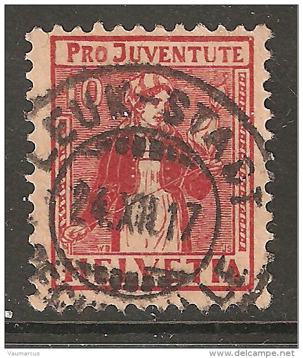 Zu J   9 PRO JUVENTUTE 1917 Obl. Centrale LEUK-STADT LOECHE-VILLE 24.12.17 SBK 50,- Voir Description + 2 Scans - Used Stamps