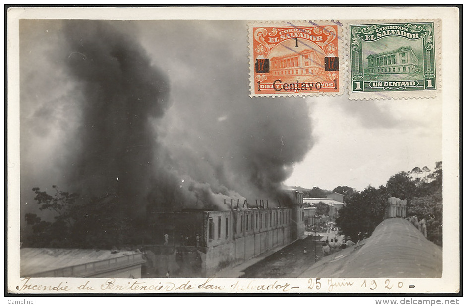 SAN SALVADOR - Incendie Du Penitencier - 25 Juin 1920 - Carte Photo - El Salvador