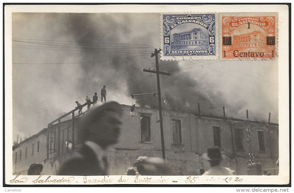 SAN SALVADOR - Incendie Du Penitencier - 25 Juin 1920 - Carte Photo - El Salvador