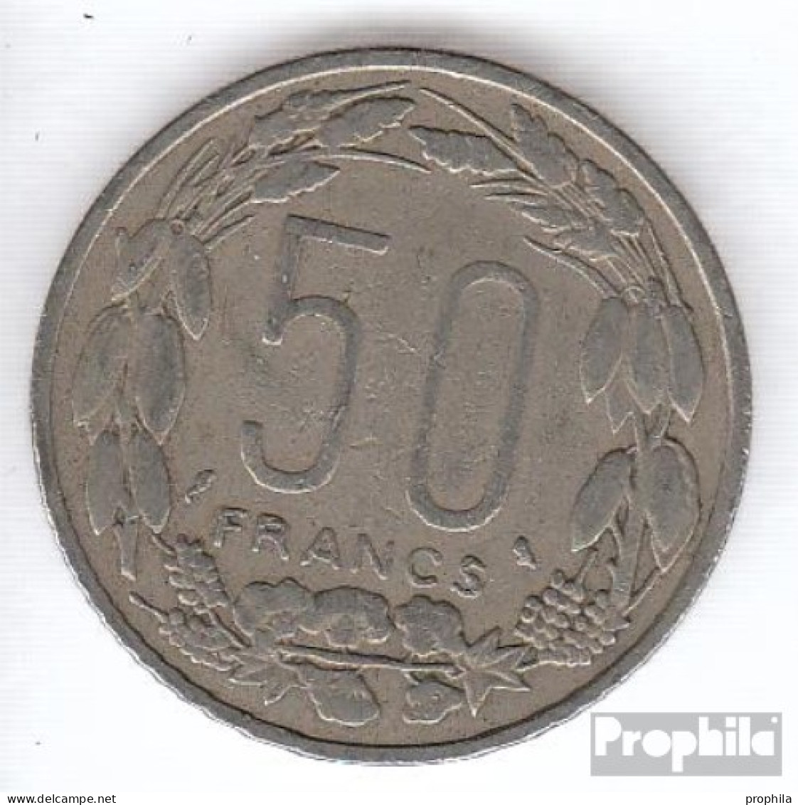 Äquatorial-Afrika-Staaten KM-Nr. : 3 1961 Sehr Schön Kupfer-Nickel Sehr Schön 1961 50 Francs Antilopen - Autres – Afrique