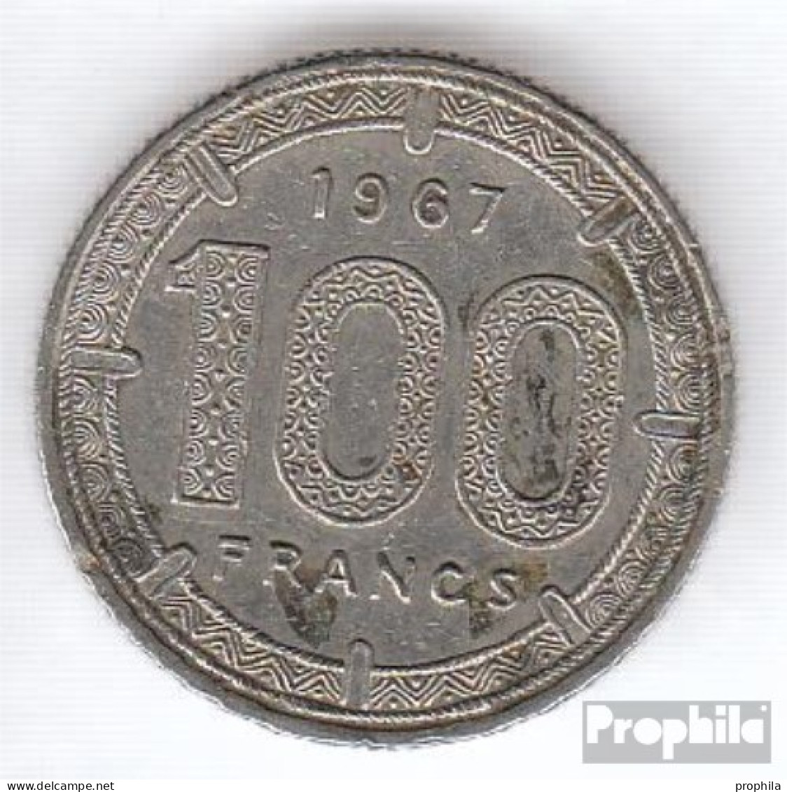 Äquatorial-Afrika-Staaten KM-Nr. : 5 1966 Sehr Schön Nickel Sehr Schön 1966 100 Francs Antilopen - Otros – Africa