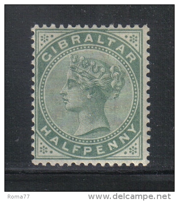 W696 - GIBILTERRA , Vittoria 1/2 Penny  N. 8  * Mint Fil CA - Gibilterra