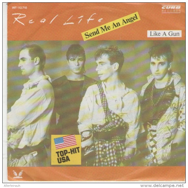 Real Life   : Send Me An Angel   / Like A Gun  - CURB Records 112.710 - Disco, Pop