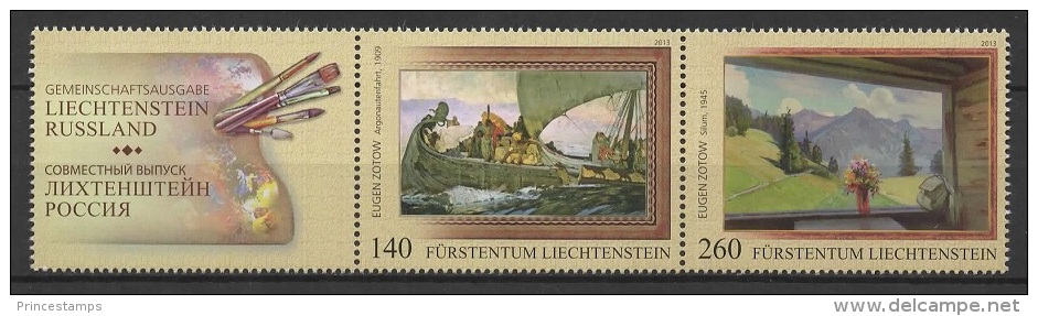 Liechtenstein (2013) Yv. 1627/28 /  Joint Issue With Russia - Art - Paintings - Pintura - Peintres - Emissioni Congiunte