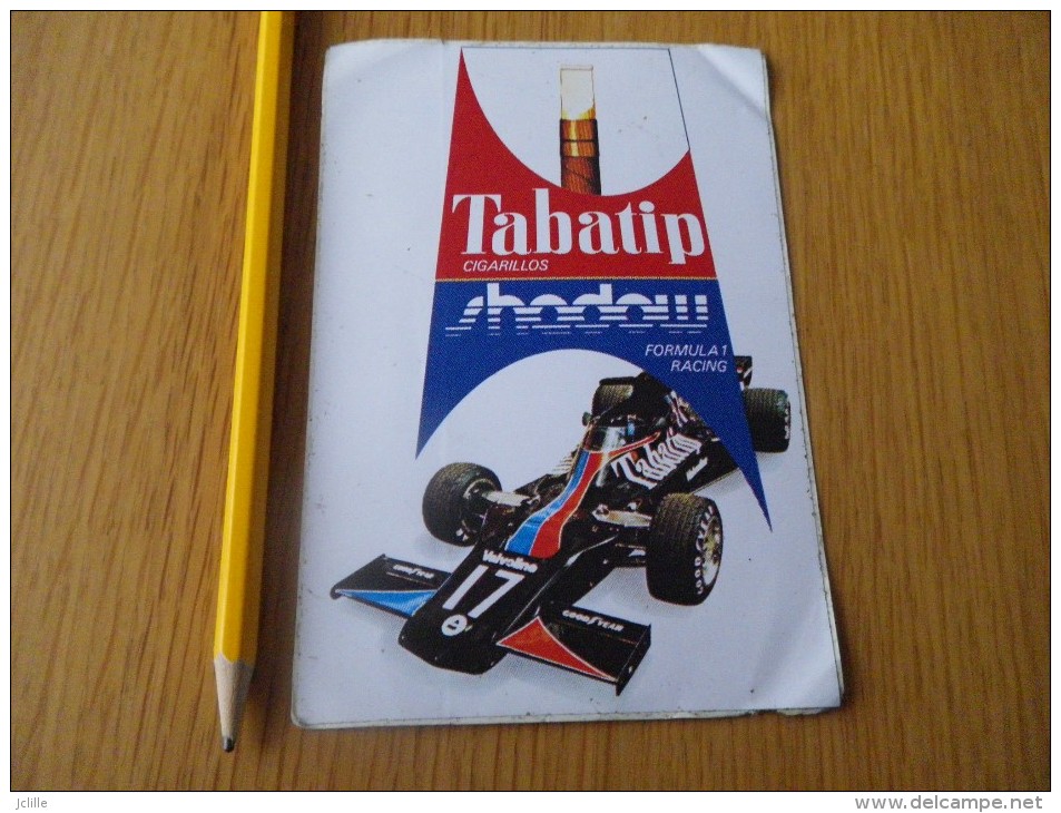 Autocollant - Automobile FORMULE 1 F1 - SHADOW - Cigarillos TABATIP - Automobile - F1