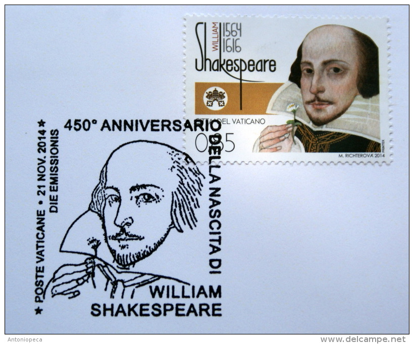 VATICANO 2014 - FDC CENTENARY BIRTH WILLIAM SHAKESPEARE - Neufs