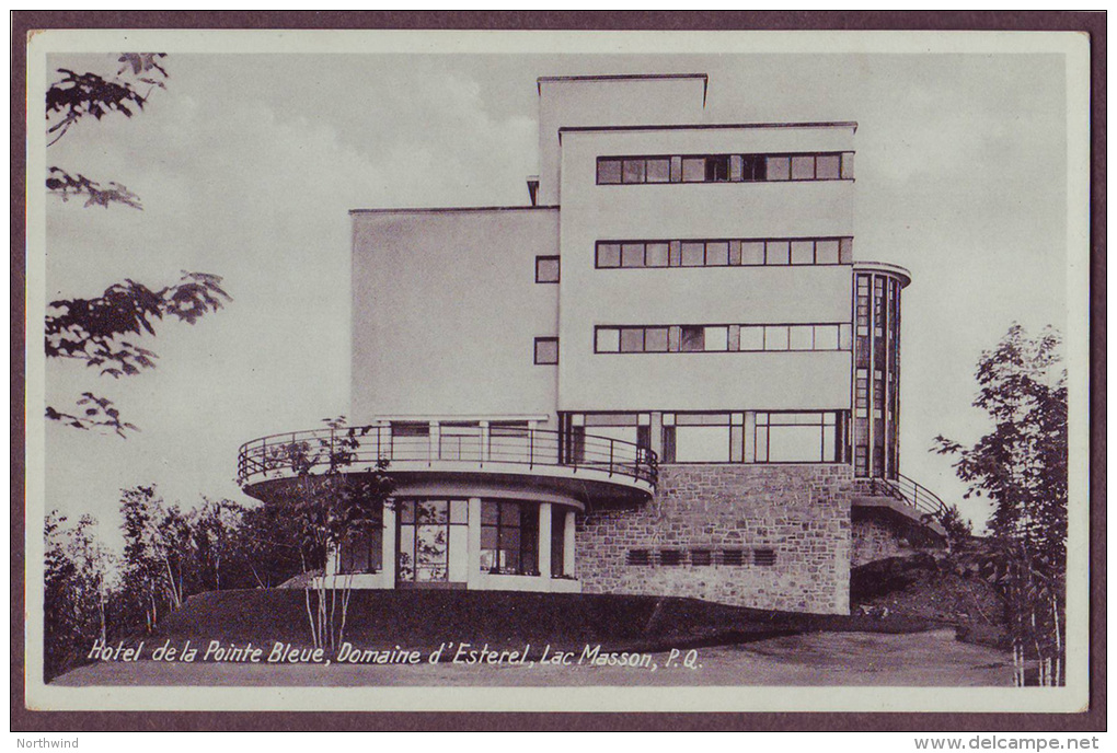 Lac Masson, Qué.  Domaine D'Estérel.  Hotel De La Pointe Blue.   Real Photo Card Ca.1950 - Autres & Non Classés