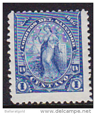 El Salvador 1896 Issues - 1c. Blue - Mint - El Salvador