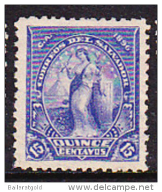 El Salvador 1896 Issues - 15c. Bright Violet - Mint - El Salvador