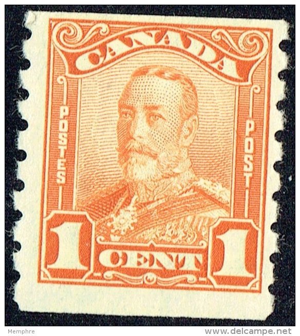 1928  George V  Scroll 1cent Coil   Sc  160  MNH - Neufs