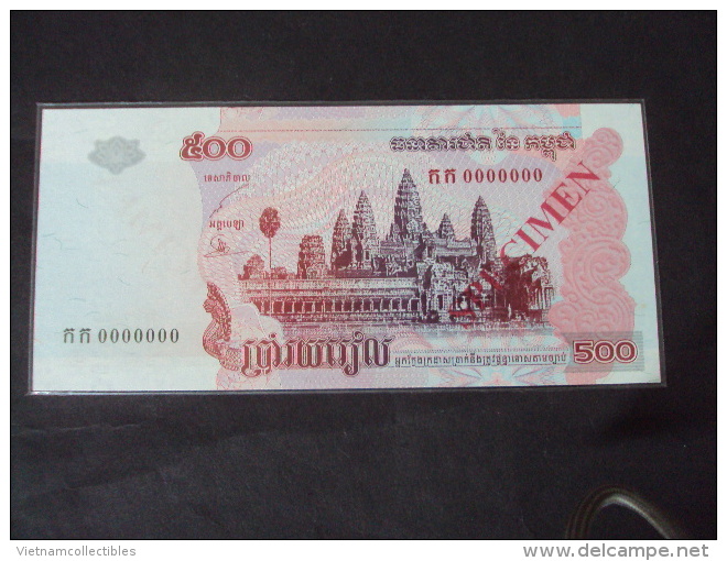 Cambodia Cambodge 500 Riels UNC Specimen Banknote 2002 - P#P54a - Cambodia