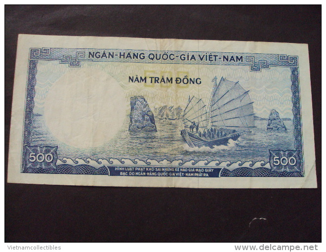 South Viet Nam Vietnam 500 Dong Tran Hung Dao VF Banknote 1966 - P#23 / 02 Images - Vietnam