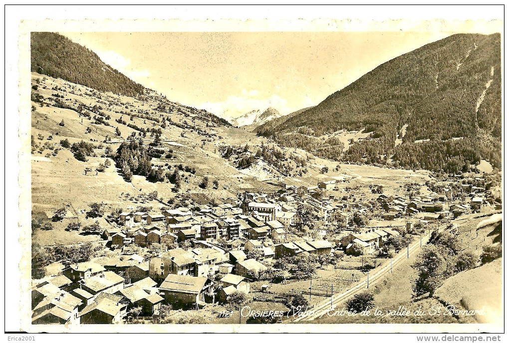 VS Valais. Orsières. Le Village D'Orsières Et L'entrée De La Vallée Du Saint Bernard. - Orsières