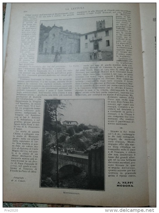 LA LETTURA 1923 COPERTINA BRUNELLESCHI GIOVANNI PRATI DASINDO COMANO TERME BRESSANONE MONTEMIGNAIO GIRGENTI SAN CALOGERO - Autres & Non Classés