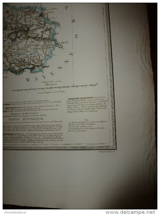 1836 Carte Atlas Départemental De La France (MANCHE) Par Dufour, Chez Basset (Paris) - Cartes Géographiques