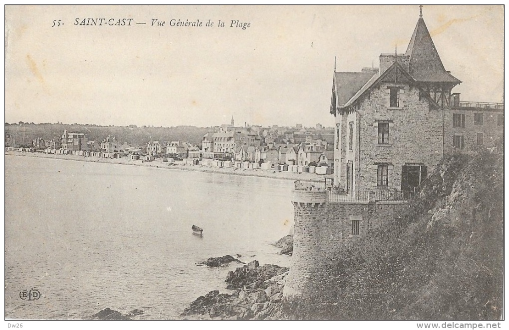 Saint-Cast (Côtes-du-Nord) - Vue Générale De La Plage - Carte E.L.D. - Saint-Cast-le-Guildo